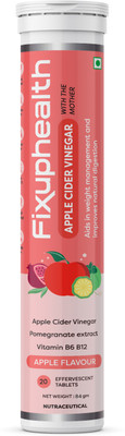 FIXUPHEALTH Apple cider vinegar with the mother Effervescent Tablets(20 Tablets)