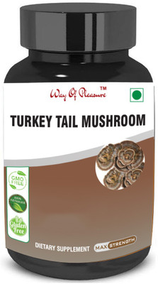 Way Of Pleasure Turkey Tail Mushroom Extract for Digestive health Powerful antioxidant adaptogen(60 Capsules)
