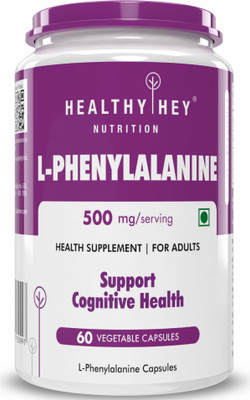 HealthyHey Nutrition L-Phenylalanine 1000mg 60 Vegetarian Capsules(60 No)