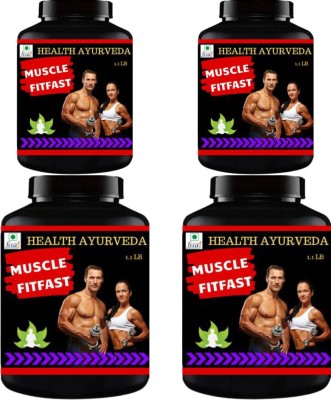 Secure Healthcare Muscle FitFast, Muscle Growth, Ayurvedic Product, Flavor Chocolate, Pack of 4(4 x 125 g)