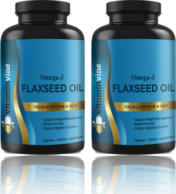 Vitaminvine Flaxseed extract Capsules Omega 3 (D243)(2 x 60 Capsules)