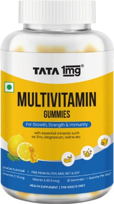 TATA 1mg Multivitamin Gummies with Zinc, Magnesium and Folic Acid for Immunity & Energy(30 No)