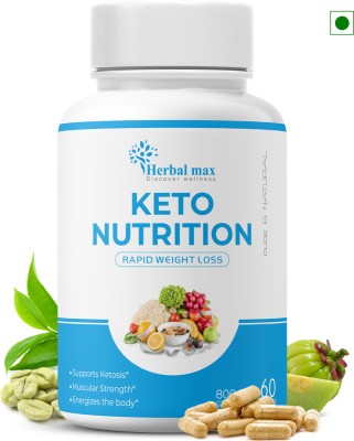 Herbal max Keto Nutrition Rapid Weight Loss for Weight Management - 60 Capsules (Pack of 1)(60 No)