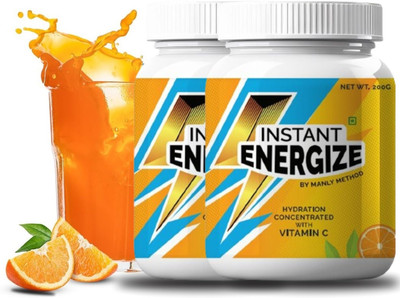 Manly Method Peak Performance: Vitamin C-Powered Sports Hydration Energy Drink(2x200 g, ORANGE Flavored)