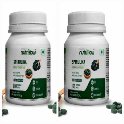 nutriflow Galway Spirulina Tablets Pack Of 2(100 Tablets)(2 x 1 g)