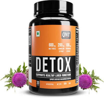 QNT Detox, 30 Tabs, Milk Thistle, Dandelion Extract, Supports Liver Health(30 Tablets)