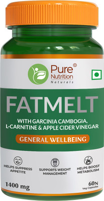 Pure Nutrition FATMELT with Garcinia Cambogia, L-Carnitine & Apple Cider Vinegar(60 Capsules)