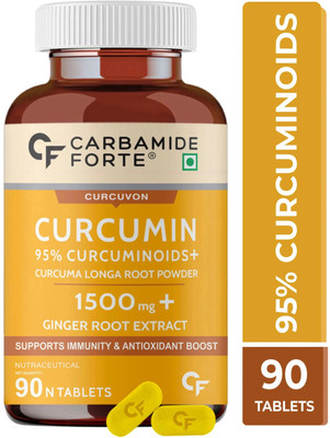 CARBAMIDE FORTE Curcumin Tablets with Piperine For Immunity Support(90 Tablets)