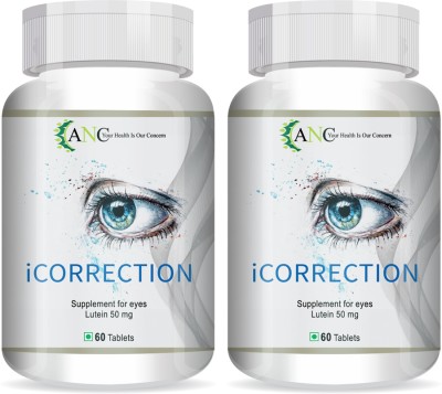 ANC iCORRECTION With Lutein & Zeaxanthin Helps Vision & Blue Light Pack of 2(2 x 60 Tablets)