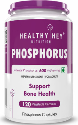HealthyHey Nutrition Phosphorus - Support Bone Health - 600mg - 120 Veg. Capsules(600 mg)