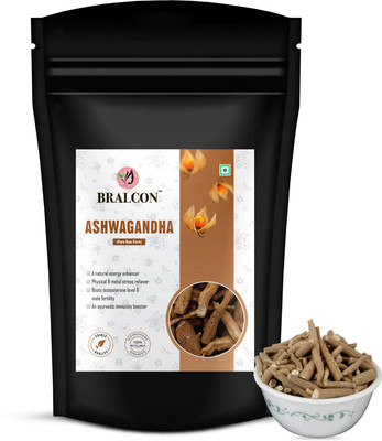 BRALCON Raw Ashwagandha Root - 100g | Indian Ginseng Ayurvedic Sticks for boost immunity(100 g)