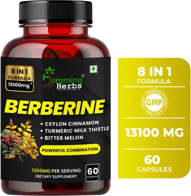 Humming Herbs Berberine HCL | Immune, Digestion, Cardiovascular & Gastrointestinal Support(60 Capsules)