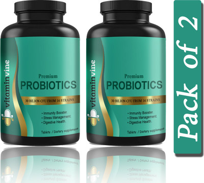 Vitaminvine Probiotic Supplement 30 Billion Cfu Tablets (D215)(2 x 60 Tablets)