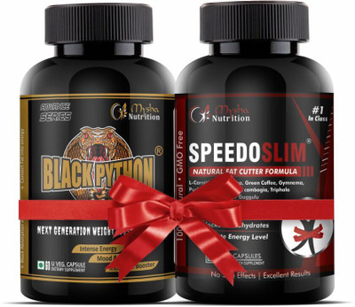 Black Python Mysha NutritionBlack Python & SpeedoSlim | Hard Core Fat Burner Stack For Female(120 Capsules)