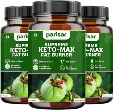 PARISAR PHARMA Keto Fat Burner 180 tablet, Weight Loss Supplement of Garcinia Cambogia(3 x 60 Tablets)