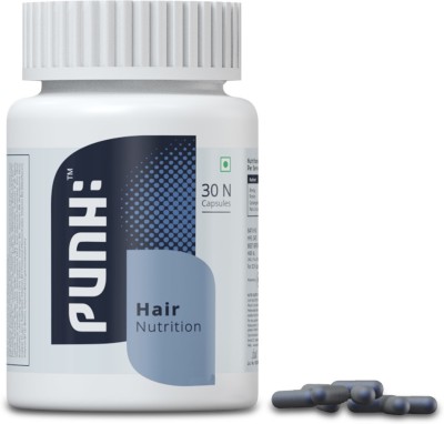 Punh Hair Nutrition, Biotin, DHT Blocker for Men & Women, 30 Capsules (1 Month)(30 Capsules)