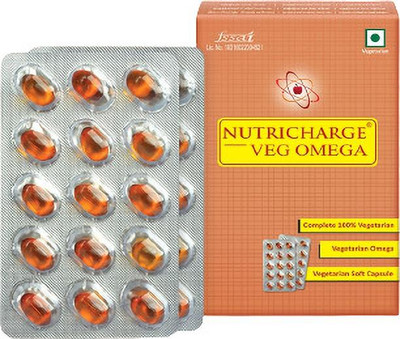 Nutricharge Veg Omega With Richest Plant Source Of Omega 3 Fatty Acid (Pack Of 1)(30 Capsules)