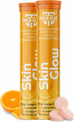 TRUMAX Skin Glow 500mg Japanese Glutathione & Vit. C for Glowing & Radiance Skin(2 x 20 Tablets)