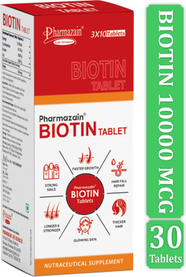 PHARMAZAIN LIFE SCIENCES Radiant Roots Biotin for Total Wellness(30 Tablets)