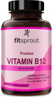 Fitsprout Plant Based Vitamin B12 Tablets (D131)(60 Tablets)