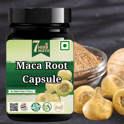 7Herbmaya Maca Root Capsules for Improves Energy & Enhances Stamina, Power(5 x 60 Capsules)