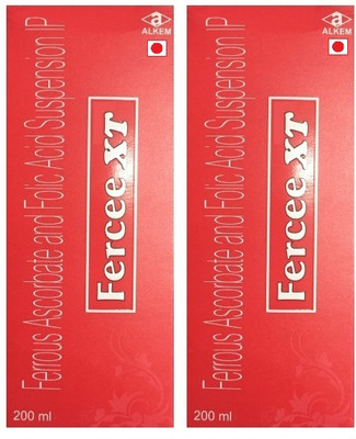 ALKEM FERCEE XT IRON SUPPLEMENT SYRUP FOR MEN AND WOMEN (2*200ML)(2 x 200 ml)