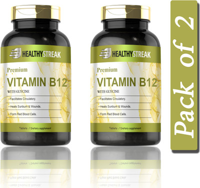 Healthy Streak Plant Based Vitamin B12 Tablets (D225)(2 x 60 Tablets)