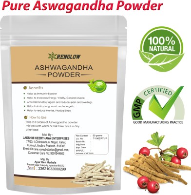 RENGLOW Ashwagandha Powder for Height Increase body growth powder body builder powder(50 g)