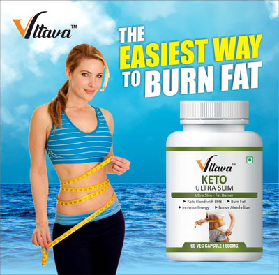 V Vltava Keto Ultra Slim Fat Burner Natural Weight Loss Supplement for Men & Women(60 Capsules)