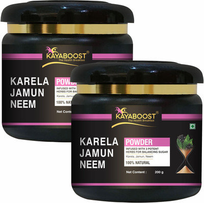 KAYABOOST Karela, Neem, Jamun Powder for Health and Blood Sugar Management(2 x 200 g)