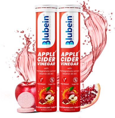 Blubein Apple Cider Vinegar ++ | 15 Effervescent Tablets x Pack of 2(2 x 15 Tablets)