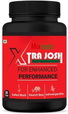 Mixherb Xtra Josh Capsules: Stamina Booster for Daylong Energy & Muscle Strength”(30 Capsules)