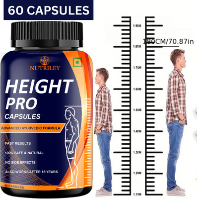 NUTRILEY Height Increase Medicine, Height Growth Capsule, Height Gainer Capsules(60 Capsules)