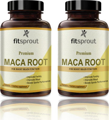 Fitsprout Maca Root Tablets Enriched with Maca Root Extract (D256)(2 x 60 Tablets)