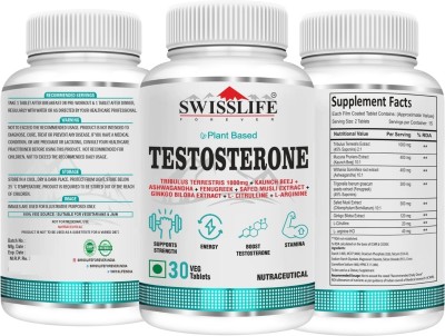 SWISSLIFE FOREVER Testosterone for Men |Tribulus 1000mg |L-Citrulline & Kaunch Beej(30 Tablets)