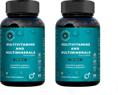 CureForever Multivitamin for Men with MultiMineral Trace Elements Bio Extra Immunity Stamina(120 Tablets)