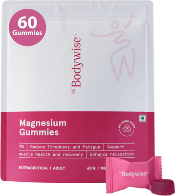 Be Bodywise 5 in 1 Magnesium Gummies For Improved Sleep | 375mg Magnesium | Relieves Stress(60 No)