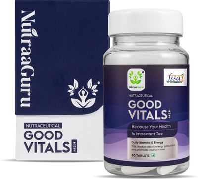 NutraaGuru Multivitamin for Men Nutrients for Daily Energy Improve Stamina(60 Tablets)