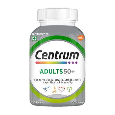 Centrum Adult 50+|Supports Overall Health|World's No.1 Multivitamin(50 Tablets)