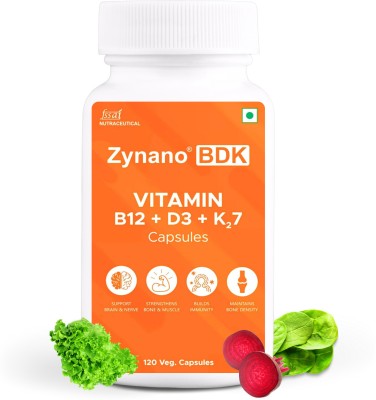 Tab Zyrocal ZYNANO (BDK), Vegetarian Vitamin D3 +K2 +B12(120 x 1 Capsules)