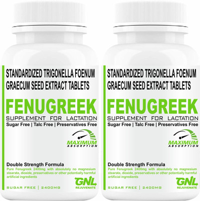 GOA NUTRITIONS Fenugreek Seed Extract Supplement 2400 mg -120 Tablet(2 x 60 Tablets)