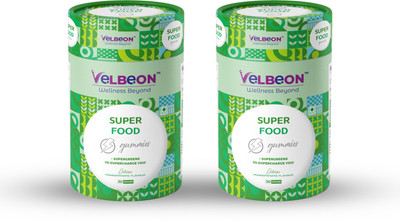 VELBEON Super Food Gummies, Immunity Booster Gummies With Antioxidants & Natural Energy(2 x 30 No)
