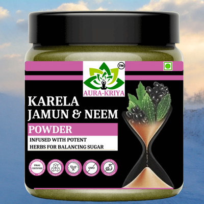 Aura Kriya Karela Jamun Neem Powder - For Maintaining Blood Sugar Levels(200 g)