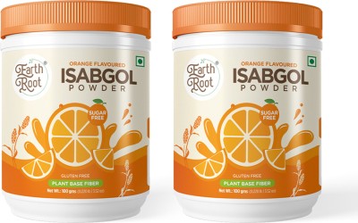 EARTHROOT Orange Isabgol, Psyllium Husk Powder, 100 g, Pack of 2(2 x 50 g)