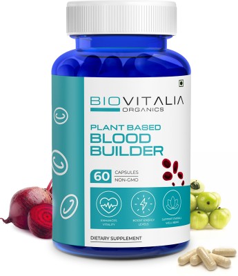BIOVITALIA Blood Builder|Dietary Iron Supplement|Promotes Red Blood Cell Formation(60 Capsules)
