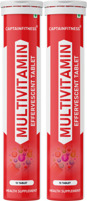 CaptainFitness Multivitamin with Minerals Effervescent Tablets|o22|(2 x 15 Tablets)