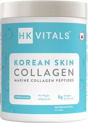 HEALTHKART HK Vitals Pure Korean Skin Collagen, Marine Collagen Powder, For Healthy Skin(200 g)