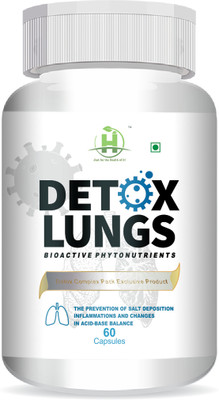 Healthy Nutrition Detox Lungs Supports Lung Functions | Boosts Respiratory Health(60 Capsules)