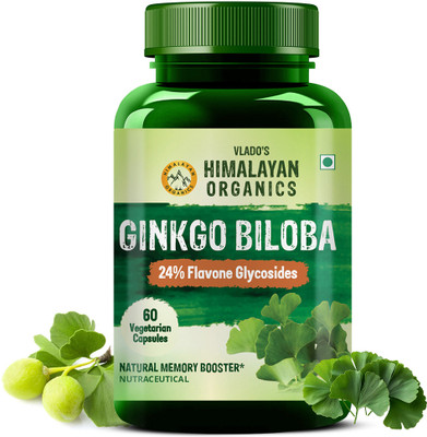 Vlado's Himalayan Organics Ginkgo Biloba for Healthy Brain Functions - 500mg(60 No)