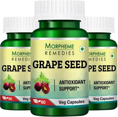 Morpheme Remedies Grape Seed Extract 500 mg (Pack of 3)(3 x 60 No)